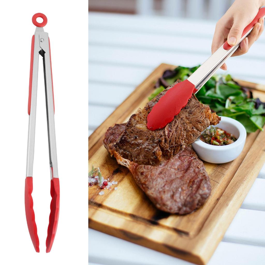 BBQ Grilling Tongs Cooking Bread Clamp Salad Buffet Heavy Duty Salads Tools Food