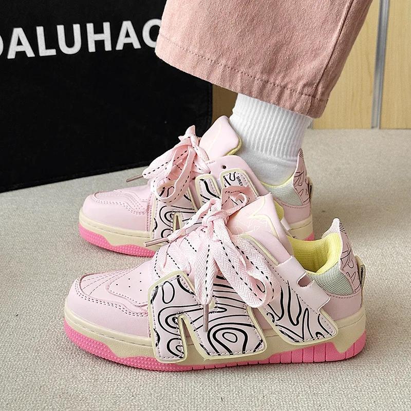 New China-Chic Small Couple Skateboarding Shoes Versatile Double Shoes Ropes Male and Female Leisure Student Fashion Sneakers