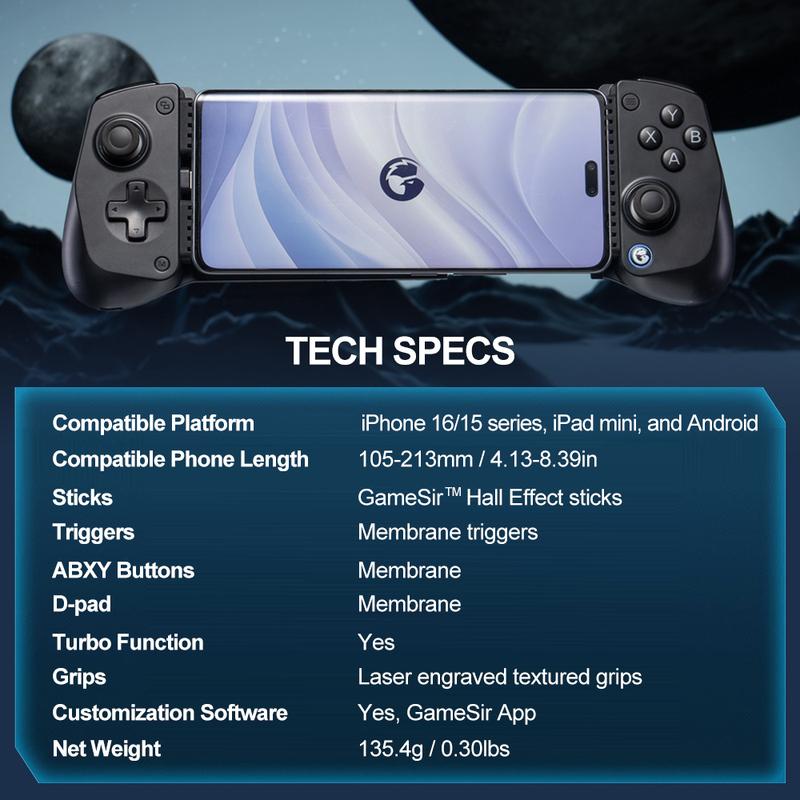 Контроллер Gamesir X5 Lite для мобильного гейминга Смартфон телефон Геймпад Совместимый с Android и IOS Стики с эффектом Холла Type-C