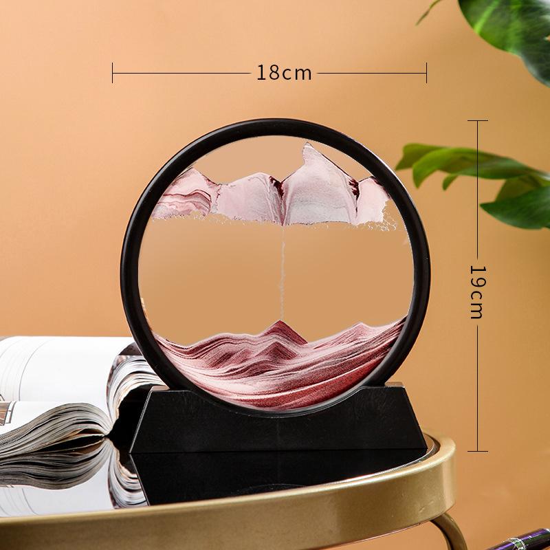 Песочные часы Quicksand Art 3D для декора гостиной и офиса - подарок для снятия стресса