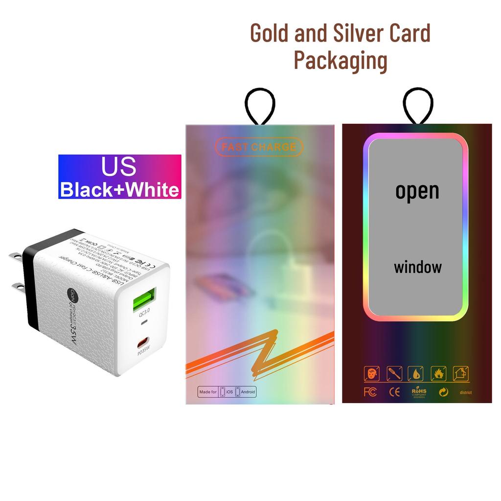 Gallium Nitride Super Fast Charger QC3.0+PD35W EU/UK/AU Plug