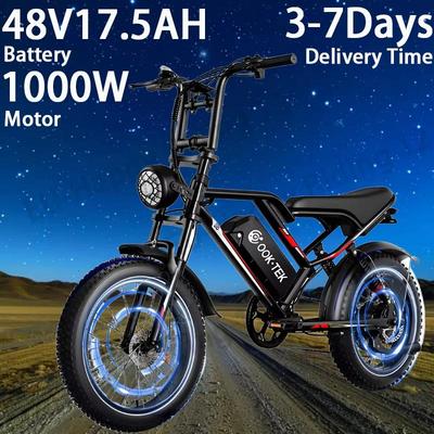 Электровелосипед S8 1000 Вт Бесщеточный двигатель 48 В 17,5 Ач Аккумулятор 7 скоростей Дисковый тормоз Электрический велосипед Внедорожный вседорожный Электровелосипед
