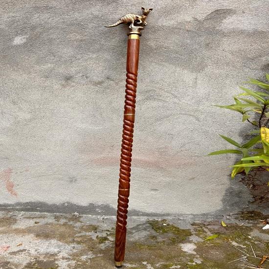 Steampunk Victorian Kangaroo Handle Walking Stick Fantasy Gentleman Walking Cane Collector Gift