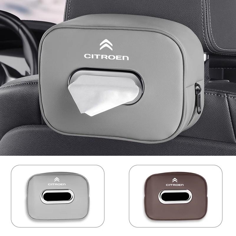 ALB1 Car Tissue Organizer Bag Paper Towel Storage Box Accessories For Citroen e-C3 e-C4 X C5X C3 C4 Cactus Picasso C-Crosser C6 C1