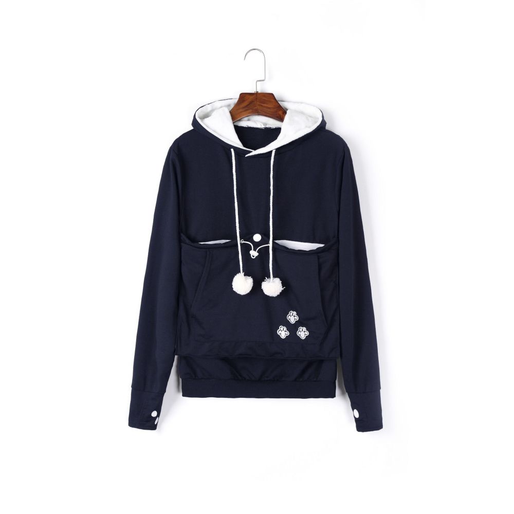 Женский осенне-зимний свободный свитер с капюшоном и длинными рукавами больших размеров