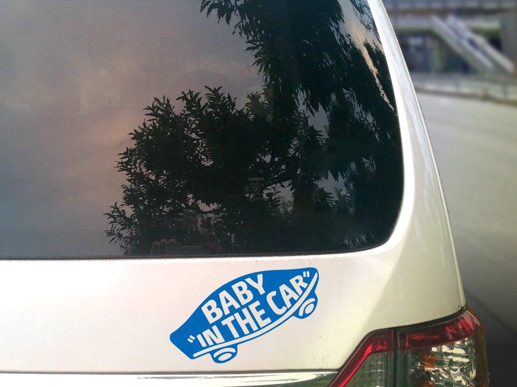 Sticker Town BABY IN THE CAR Baby Car B Blue