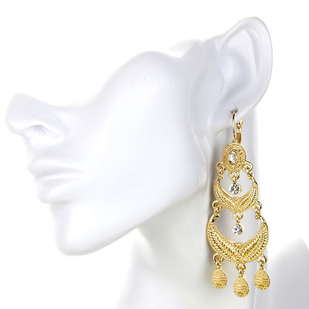 Шикарные длинные серьги золотого цвета для женщин, серьги с кисточками и рельефным узором, Ближневосточные этнические украшения