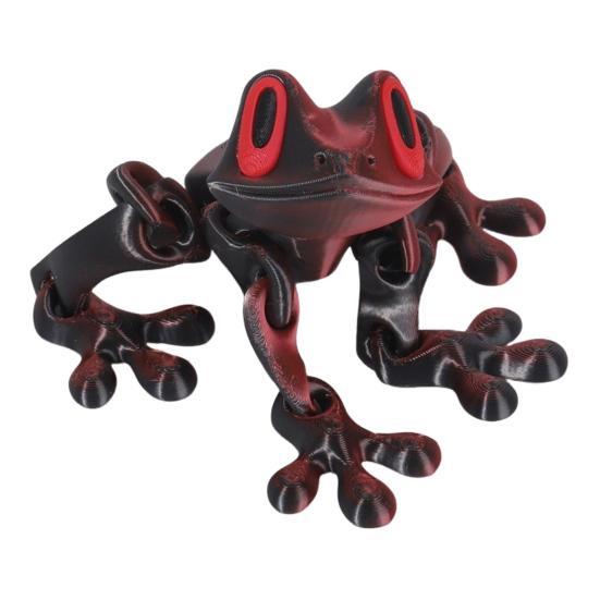 3D-печатная магнитная игрушка-лягушка с подвижными суставами, магнит на холодильник в виде лягушки, шарнирная подвижная модель лягушки, фигурка, украшение, орнамент