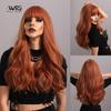 Жен. 60 см Искусственные волосы Темно-коричневый Парик Длинные волосы Длинные вьющиеся волосы Розовые волосы Сетка Головные уборы Полный головной убор Натуральный настоящий парик