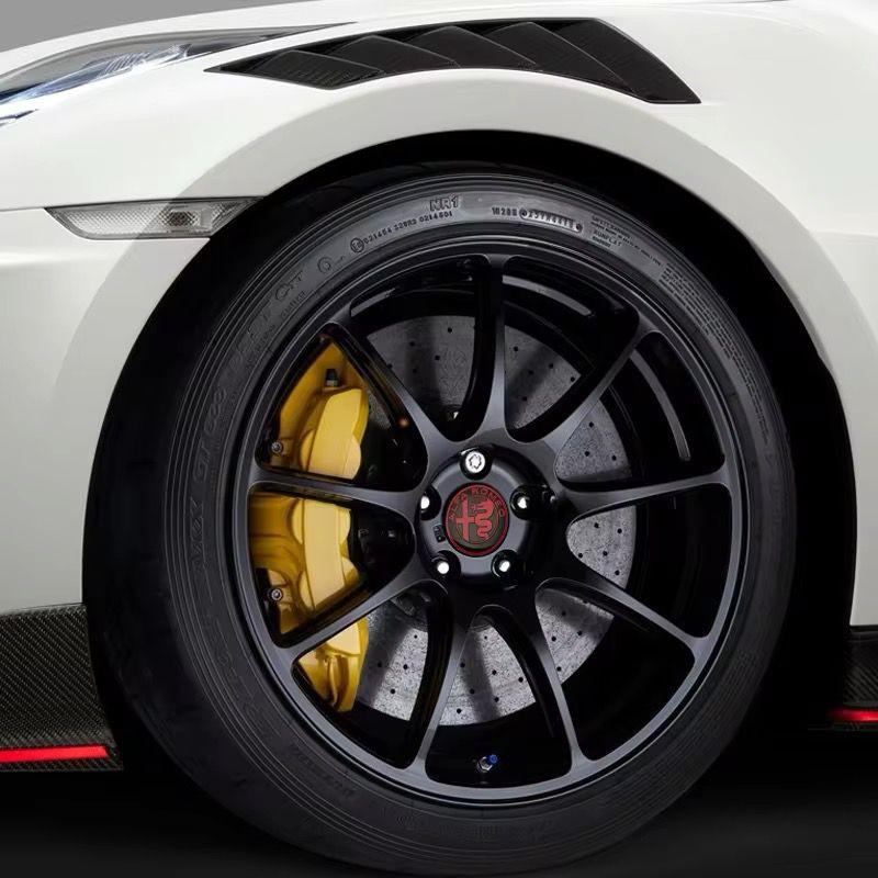 Для Alfa Romeo 4 шт. 56 мм Колпачки ступицы колеса Черные для Alfa Romeo GTAM Giulietta GT Mito Brera Giulia - Модификация колпачка ступицы логотипа колеса автомобиля