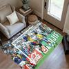 Footballer Ground Carpet Design for Dining Room Study room Foyer Game Room Anti-slip Rug Decorate Offices Best for Christmas