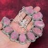 Rhodonite 925 Solid Sterling Silver Necklace Jewelry Set, Gorgeous Gemstone Jewelry Set Handmade Natural Jewelry For Gift