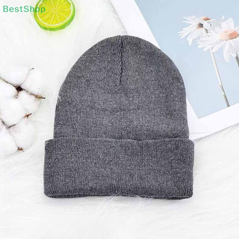 Solid Color Knitted Women's Autumn And Winter Vintage Beanie Hat Outdoor Windproof And Cold-Resistant Warm Pullover Cap