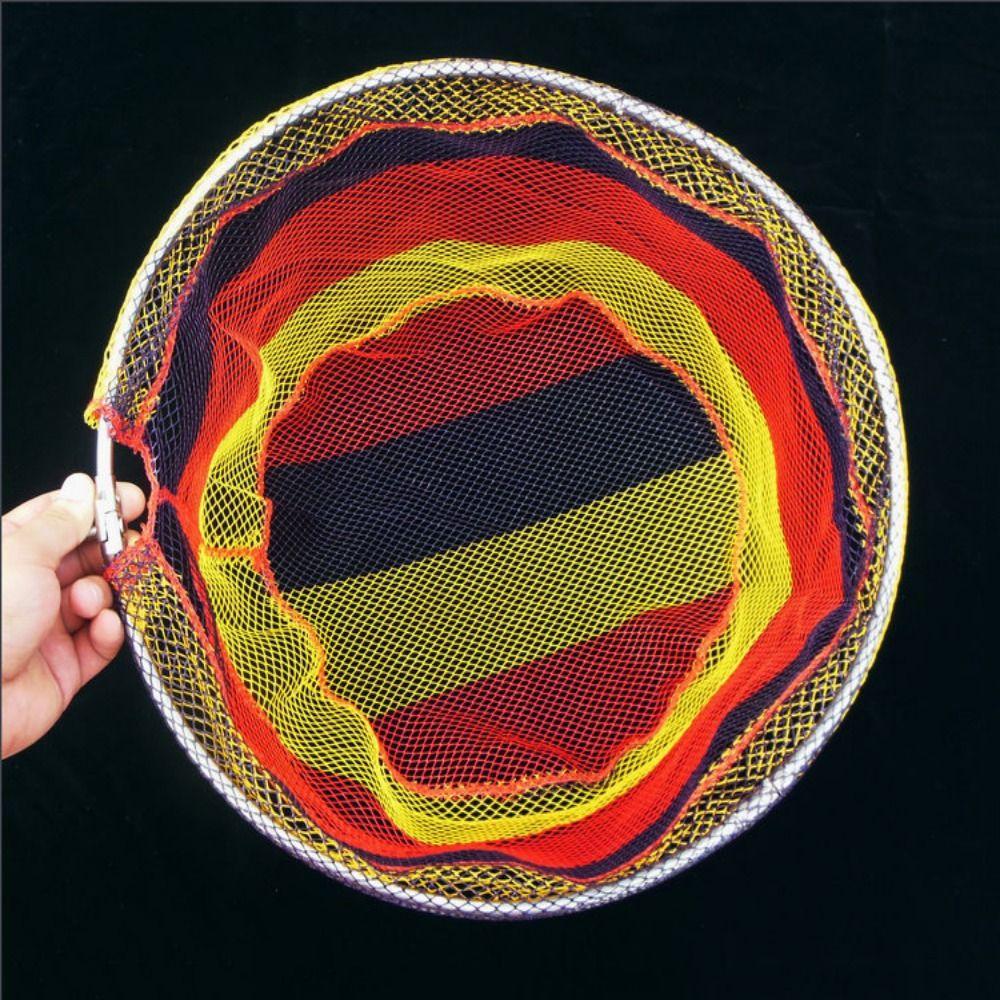 Foldable Mesh Fishing Nets Head Fishing Scoop Landing Net Fishing Hand Net Outdoor Fish Catching