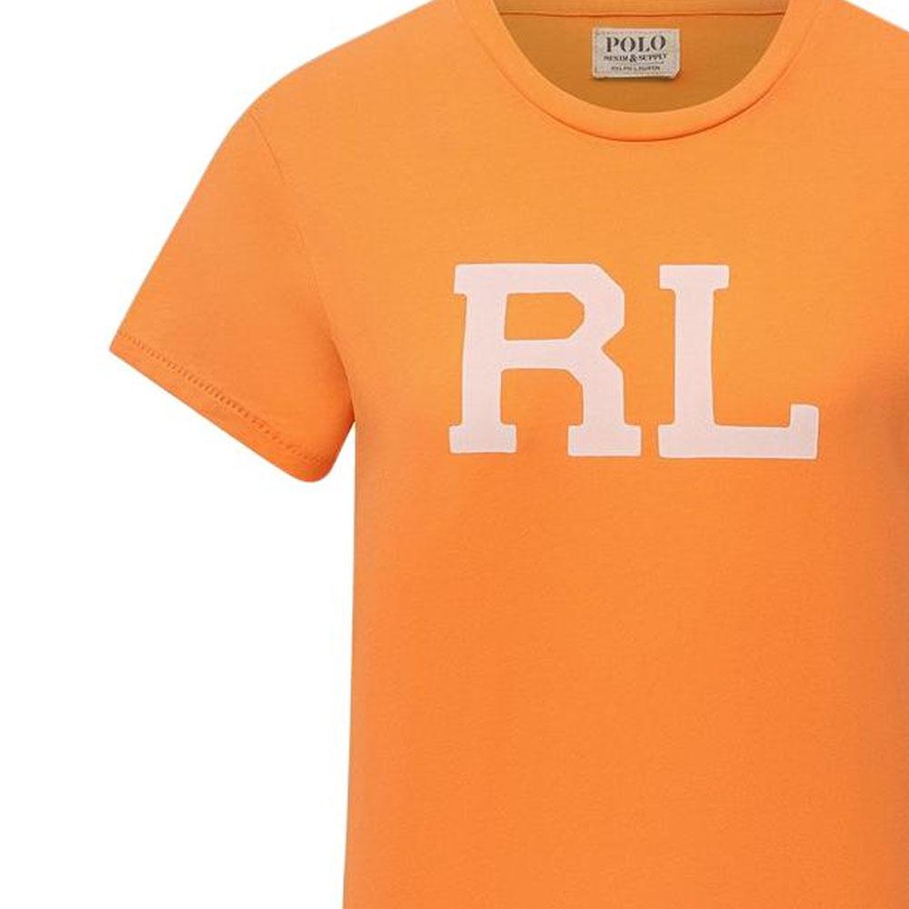 Polo Ralph Lauren Весна-Лето 26 Хлопковый пуловер с принтом логотипа, футболка с коротким рукавом, Классическое издание, Женские футболки 211847076-006