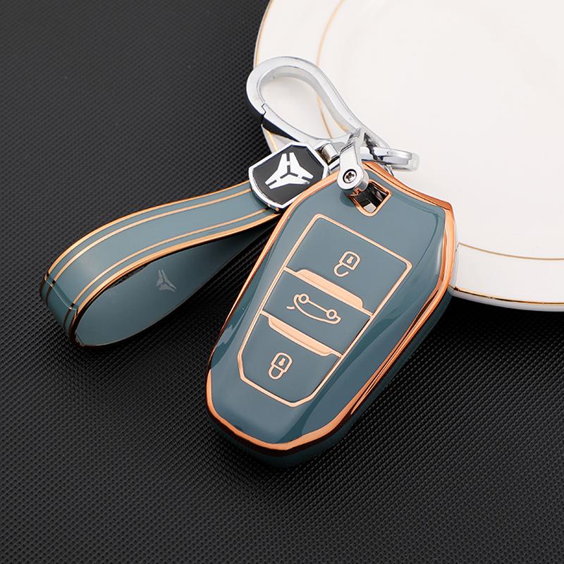 Для Peugeot 2008 3008 4008 5008 308 408 508 Citroen C1 C2 C4 C6 C3-XR Picasso Grand DS3 DS5 Чехол-оболочка-защита для ключа