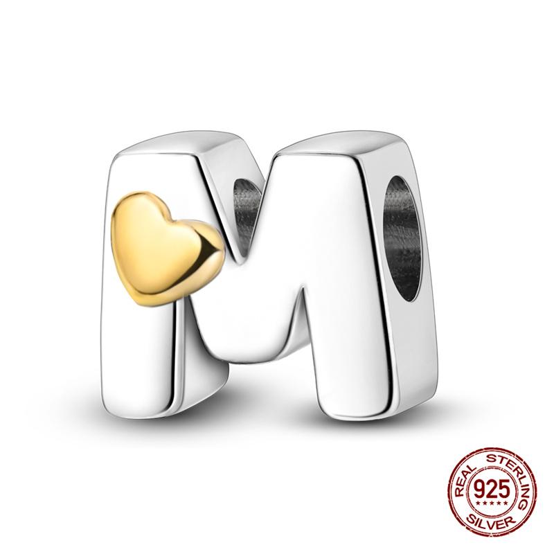 26 A- Z Alphabet Beads Copper Love Letter Charms Fits Original 3Mm Womans Bracelet Bangle Zircon Beads Diy Jewelry Gifts