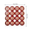16Pcs/Sheet Wedding Sticker Double Happiness Sticker Marriage Gift Bag Label Cute Sticker For Cookies Red Blessing Sticker