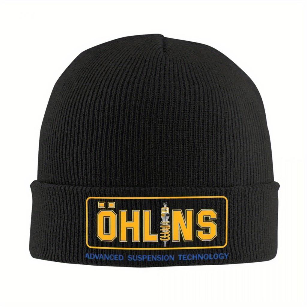 Ohlins Racing Retro Мотоциклетная Подвеска Вязаная Шапка Бини Осенне-Зимняя Шапка Теплая Уличная Кепка Мужчины Женщины Подарок
