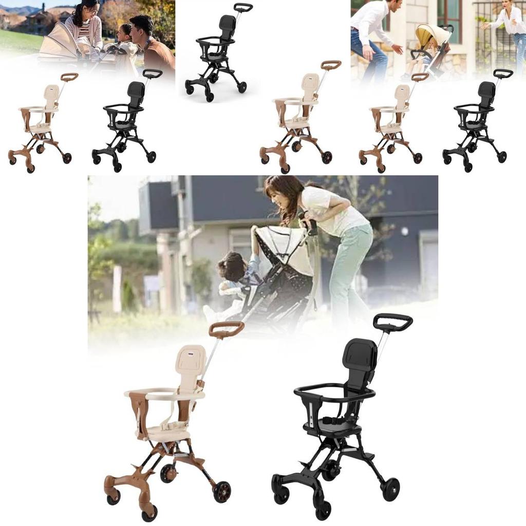 Детская коляска с высокой посадкой Легкая рама из алюминиевого сплава с безопасной конструкцией