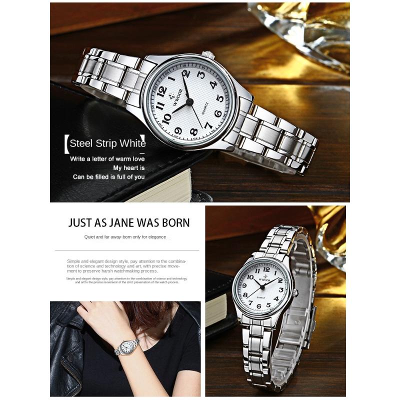 WWOOR Большие цифровые часы со стальным ремешком Винтажные женские часы