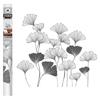 [R3402] - Sheet of Stickers 'Ginkgo Biloba' Black White - 50x70 Cm