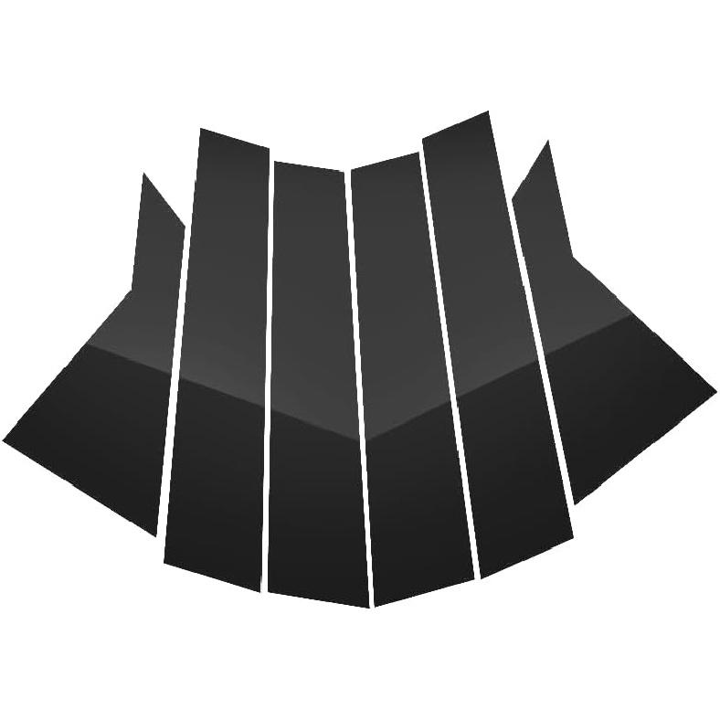 6pcs Glossy Black Exterior Door Window Pillar Posts Molding Cover Panel Trim Stickers Side Door Window Cover Trim Kits for Honda Civic 11th Gen