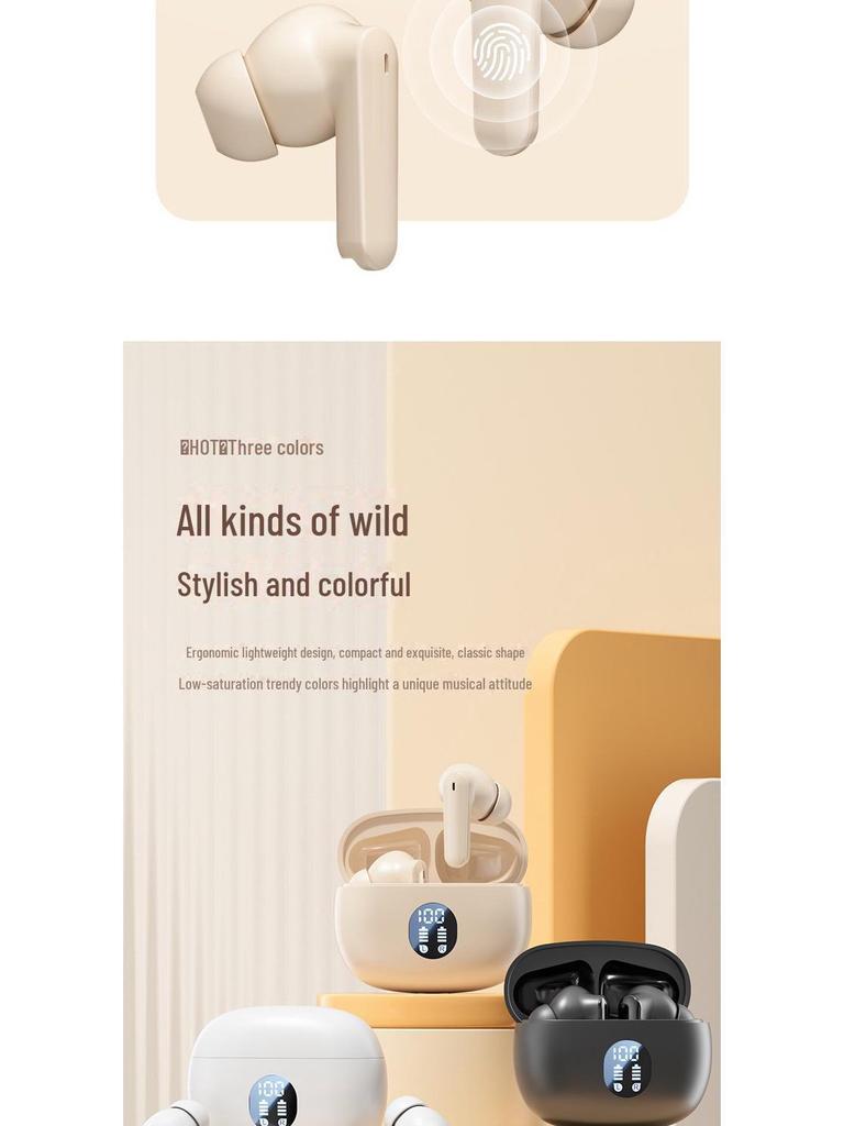 Беспроводная Bluetooth-гарнитура 895B S510 — светодиодный дисплей, высокое качество звука, шумоподавление, длительное время работы от аккумулятора, подходит для занятий спортом.