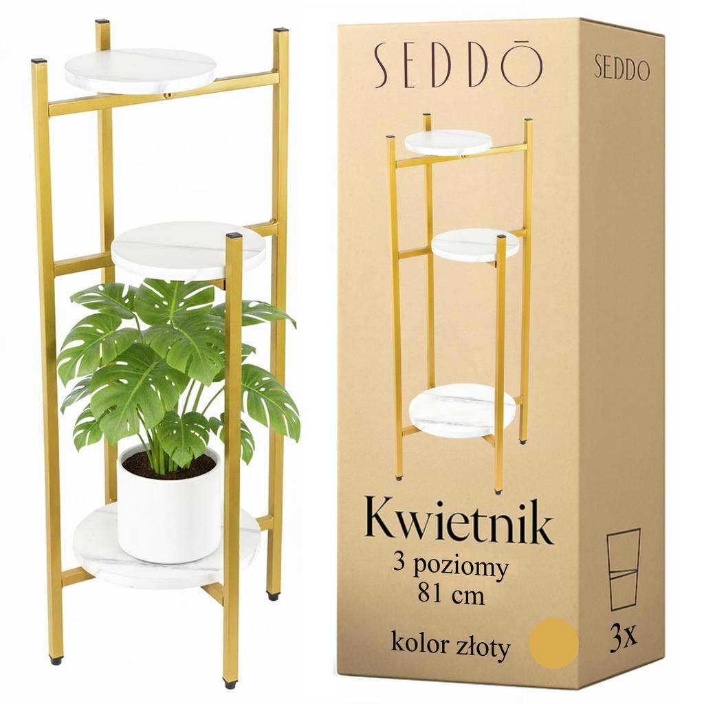 Standing flower stand, metal flower stand, flowers, plants, pots, 3 shelves