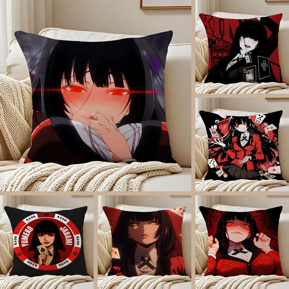 Japanese anime hot KKakegurui YYumeko Jabami Cushion Cover Pillowcase Antidustmite living Room Sofa Decor Cushion Room