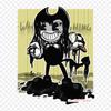 Bendy And The Ink Machine Drawing Deviantart Iron On Heat Transfer Printing Vinyl Patches Sticker for Clothes DIY Appliques Washable Patches