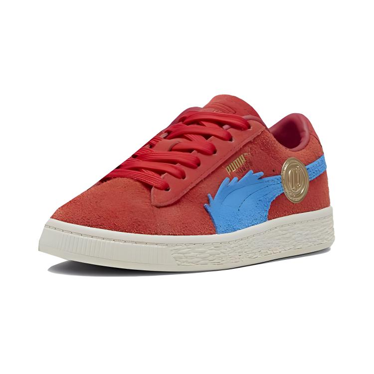 One Piece X Puma Suede Little Kid Luffy Kids Sneakers Red For-All-Time-Red Ultra-Blue 396649-01