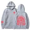 Mens Hooded Sweatshirt With Sunset Print Loose Fit Long Sleeve Casual Streetwear