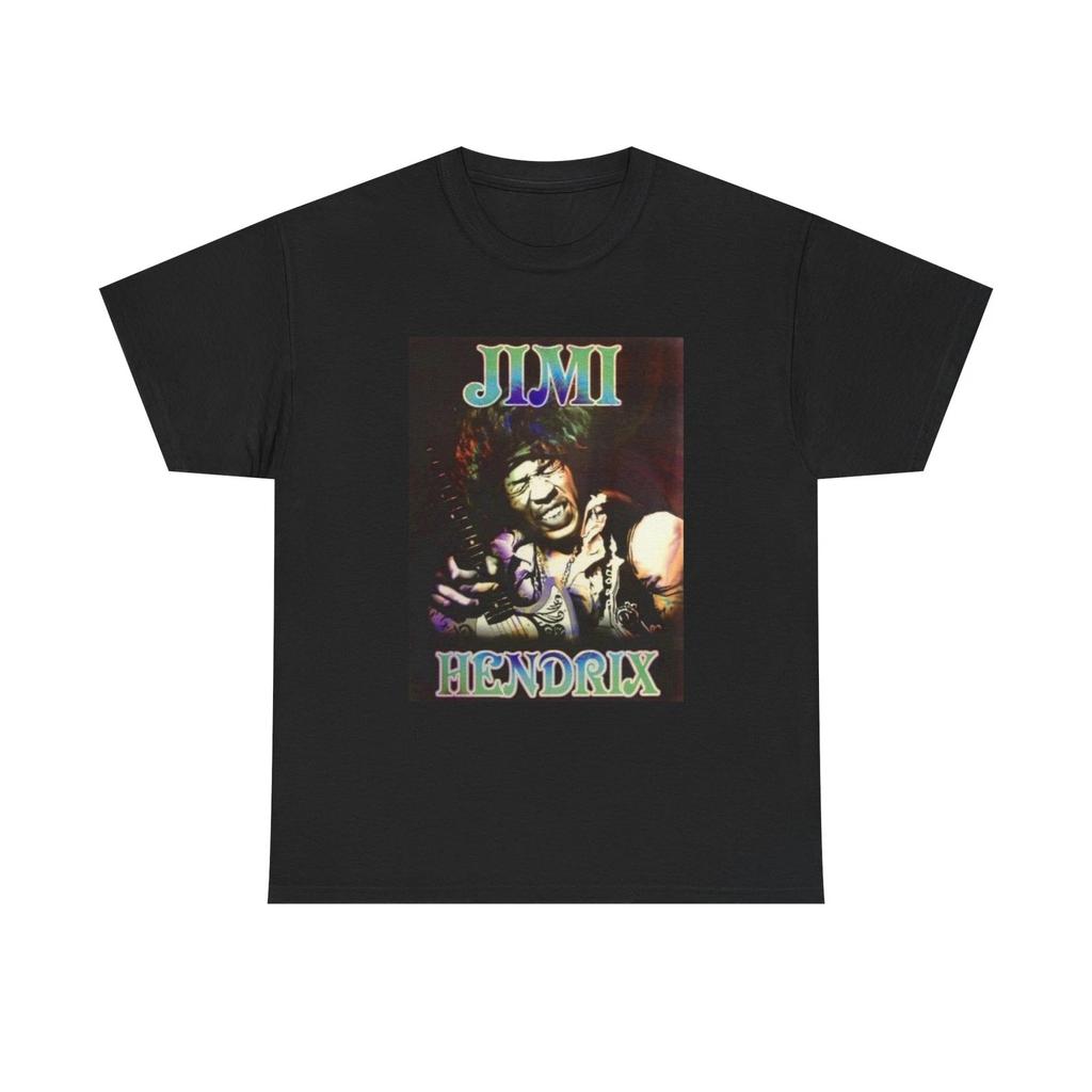 Jimi Hendrix Tshirt Retro Rock Music Graphic Unisex Heavy Cotton Tee
