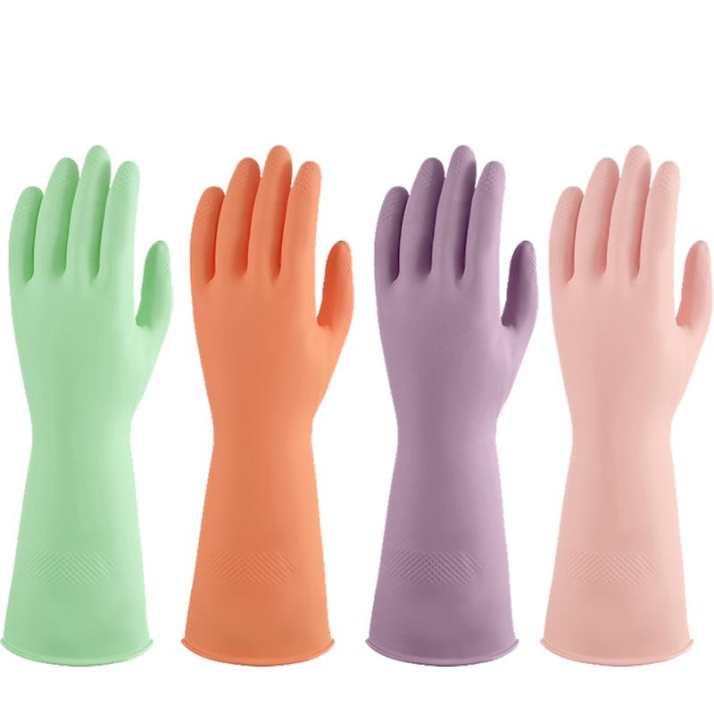 Durable Sweat-Absorbent Latex Dishwashing Gloves for Women - Colorful, Easy To Wear and Clean