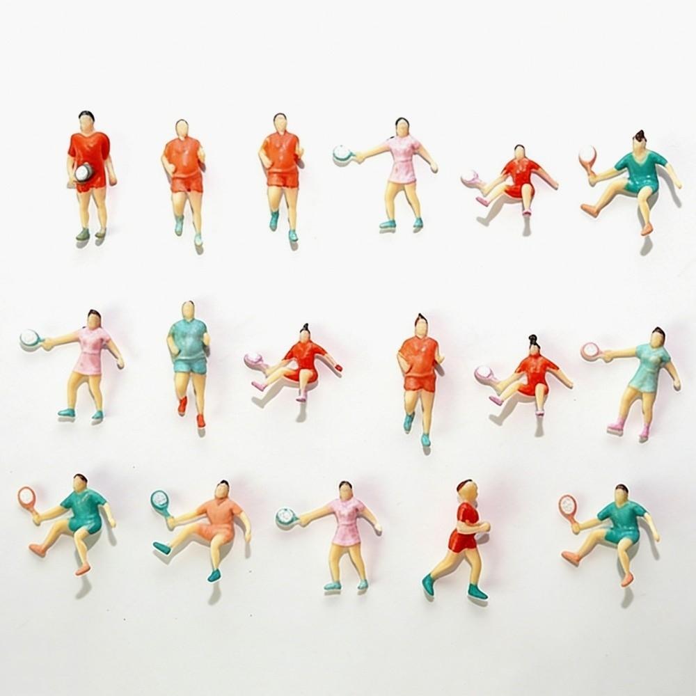 10pcs Colorful Making Football Game Scene 1/75 1/50 Scale DIY Simulation Minions People
