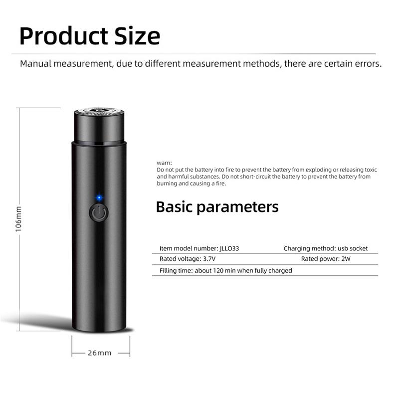 Mini Electric Shaver Portable Men's Shaver Electric Razor Beard USB Shaver Hair Removal