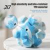 Soft TPR Toys for Pet Teeth Massage Squeaky Dog Balls, Durable Interactive Toy, Cleaning Chew Aggressive Chewers Star Texture Toy Small Medium