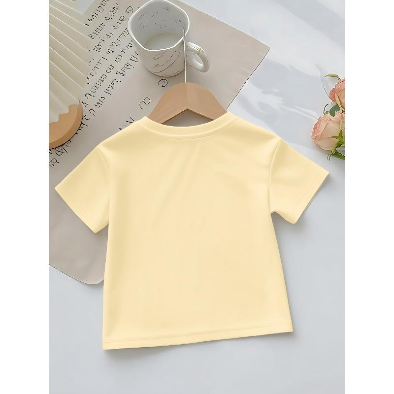 Kids Crewneck Short Sleeve Tee, Classic Garage Car Print Breathable Casual Spring Summer Top, Perfect Gift for Boys