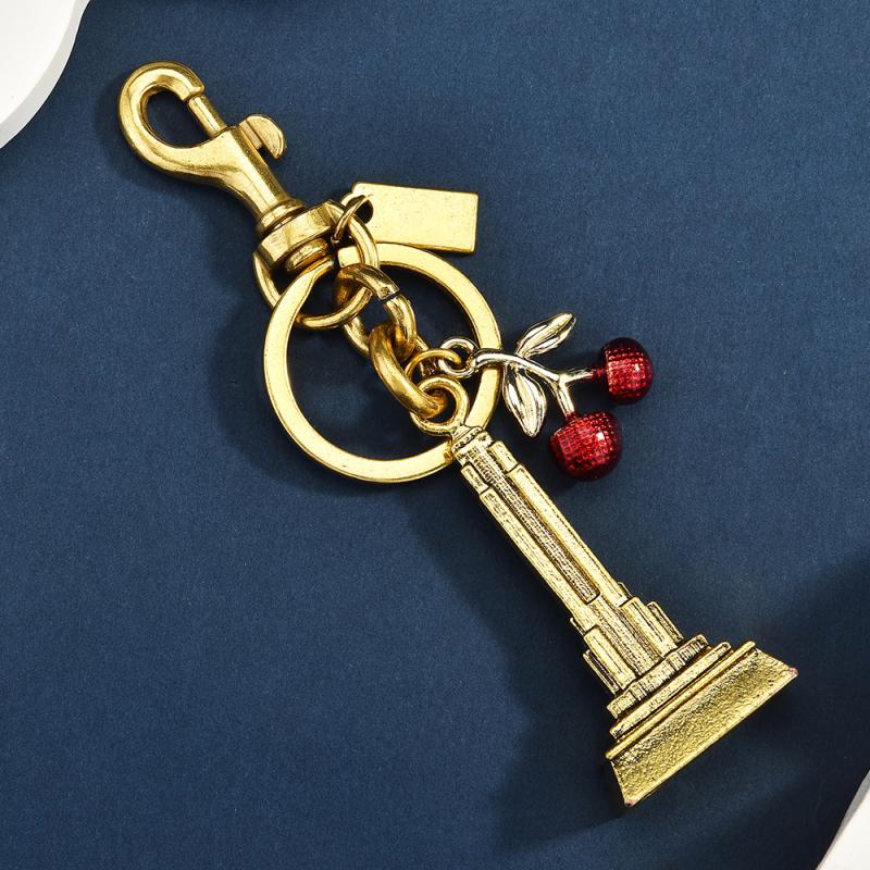 Модный брелок для ключей в виде строительной башни из фруктов для женщин, девочек, высококлассное украшение для рюкзака, изысканные аксессуары, подарки