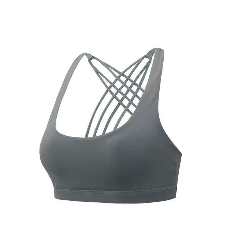 Women's Comfortably Padded Cross Back Sports Bra Vest For Gym Fitness And Yoga