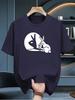 Unisexs 100 Cotton Funny Rabbit Print Tshirt Summer Casual Short Sleeve Graphic Tee