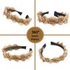 LISI HAIR 1pc Delicate Twist Braid Headband Synthetic Fishbone Braid Wig Headband Non-Slip Twist Braid Hair Hoop Hair