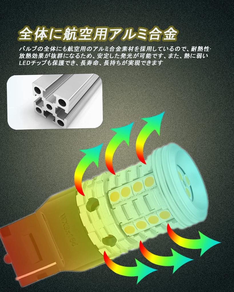 HooMoo T20 LED Turn Signal, Amber, Hifra Prevention Resistor, Built-in, 3030 SMD, 27 Rungs,