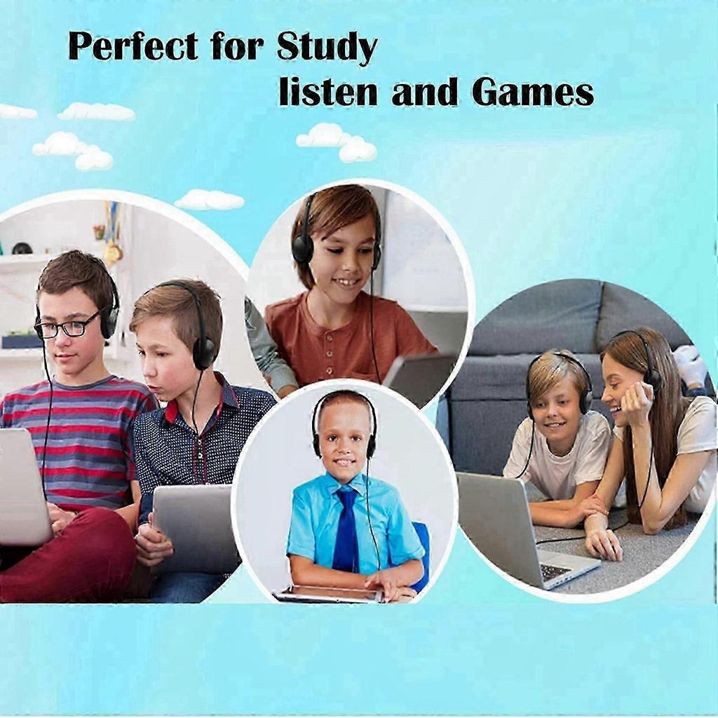 Classroom Headphones 20 Pack For Kids School, Earphones 3.5mm Audio Headset For Students Children Toddler Teens