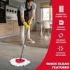 Сменные насадки для швабры с отжимом для системы Vileda O-Cedar EasyWring с 1 резервуаром, Микрофибровые насадки для швабры с отжимом, Треугольные поворотные насадки-заменители, Можно стирать в машине