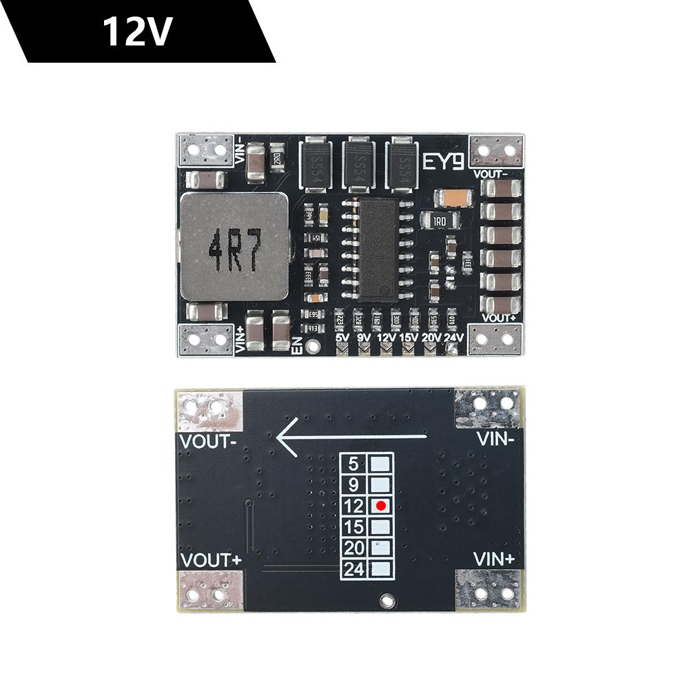 DC-DC 5-15V to 5V/9V/12V/24V Boost Module Fixed Voltage Output Boost Power Module 5A High-Power Lithium Battery Boost Module