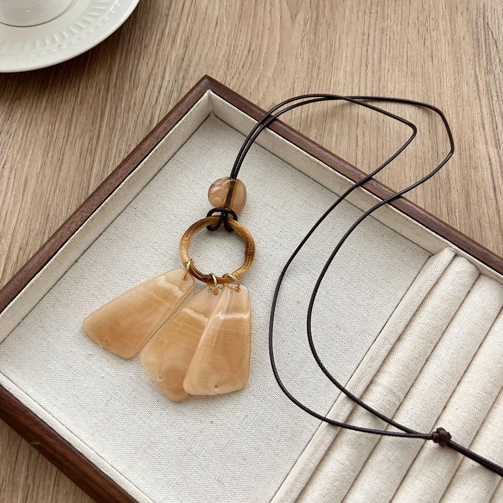 Long Sweater Chain Resin Clothing Pendant Vintage Pendant Necklace Gifts