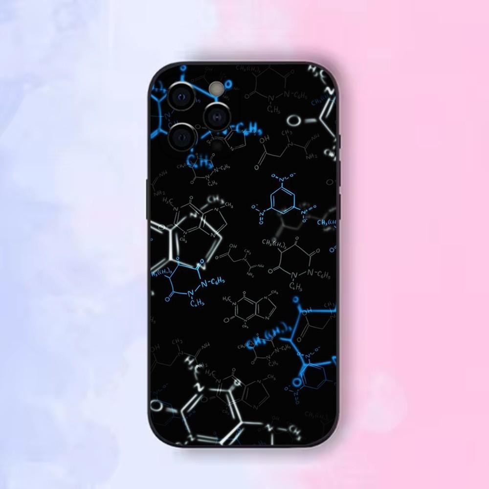 Физика Химия Математика Формула Чехол для телефона Для Apple iPhone 15,14,13,12,11,Pro,X,XS,Max,XR,Plus,Mini Мягкий Черный Корпус