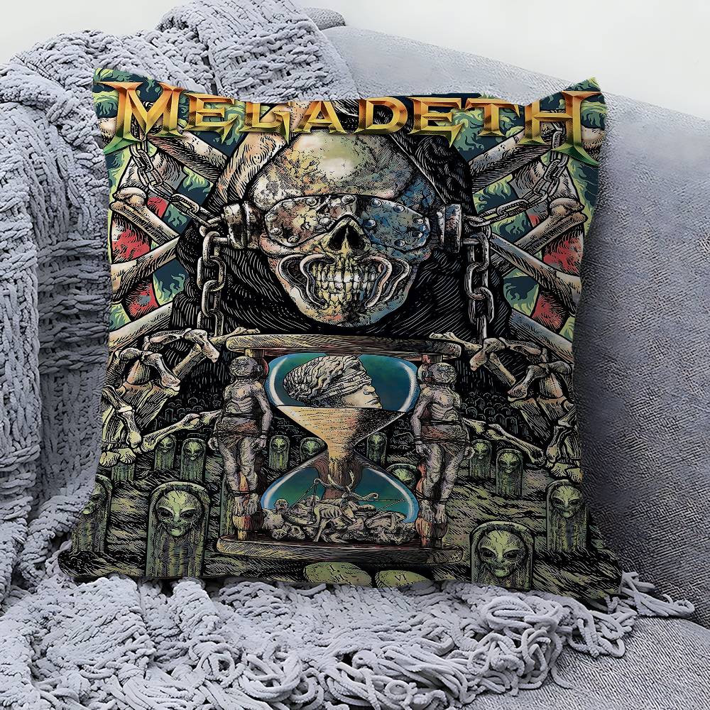 Band M-Megadeth Pillow Gift Home Office Decoration Pillow Bedroom Sofa Car Cushion CoverPillow Case